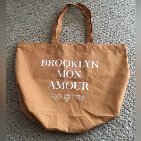 Sezane Handbags - SEZANE BROOKLYN MON AMOUR MARKET TOTE BAG NWOT FULL SZ